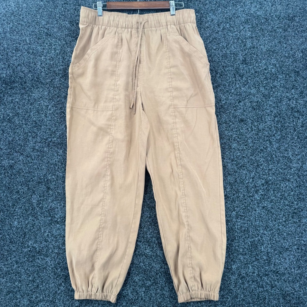 Abercrombie & Fitch Tan Modal Blend Jogger Pants Drawstring Waist Size LS
